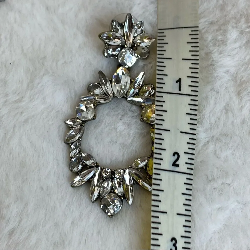 Baublebar Large Oval Post Clear Sone Earrings